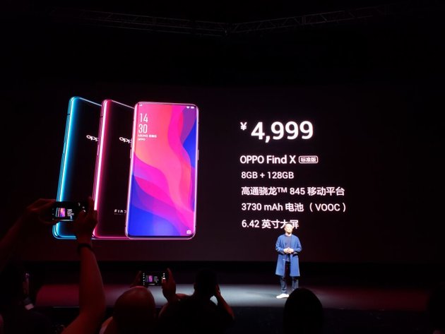 中国发行市场价感人至深！OPPO Find X宣布公布：4999元，93.8%屏幕比例