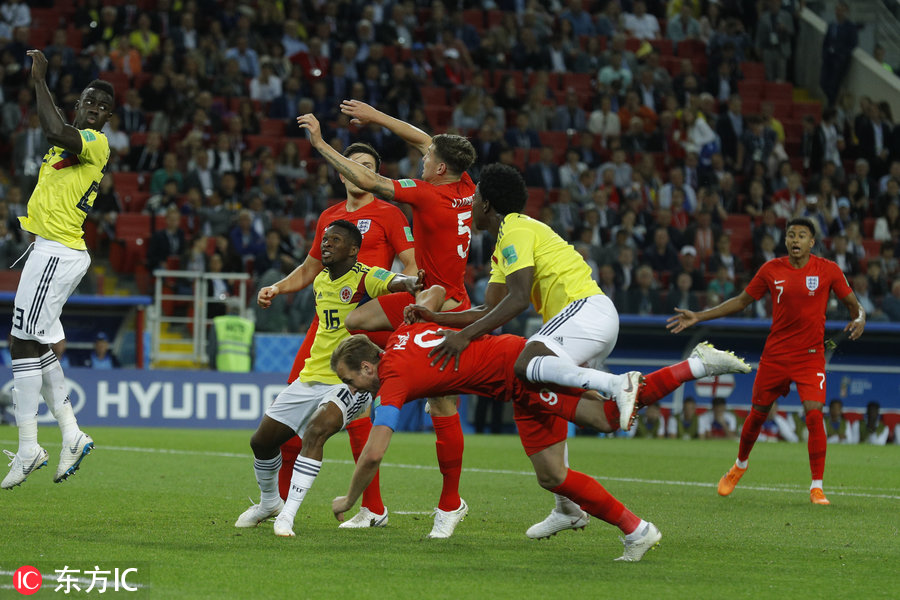哥伦比亚vs英格兰(哥伦比亚1-1英格兰（点球3-4) 三狮终破世界杯十二码心魔)