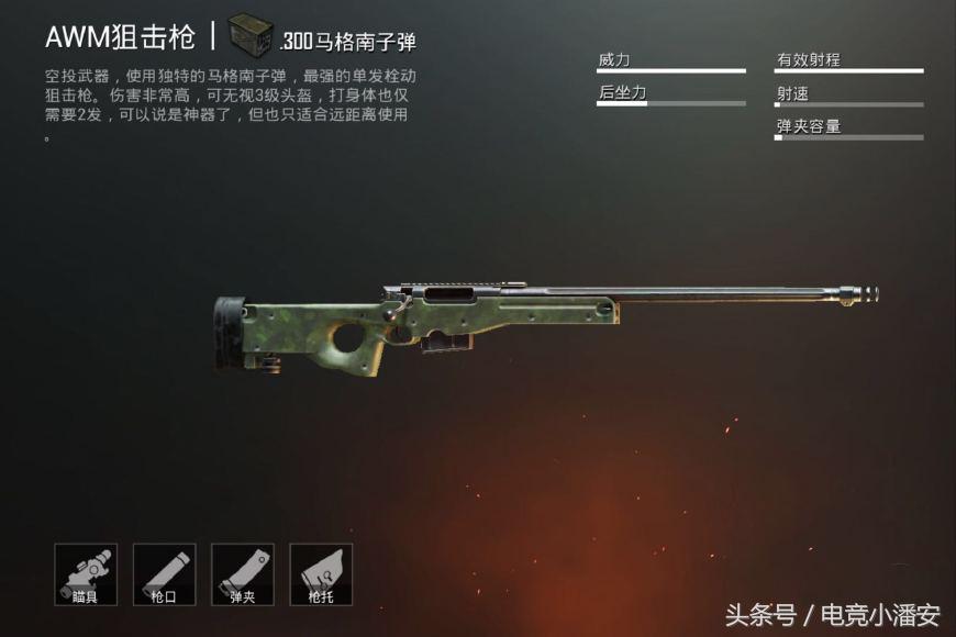 武器排名AWM仅排第二!第一捡了能吃鸡!