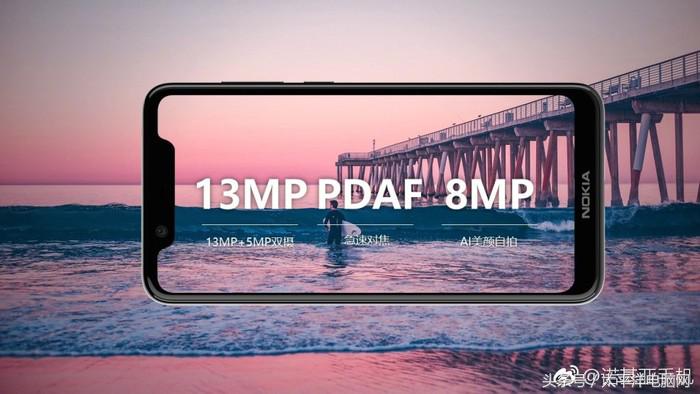 Nokia X5宣布公布：999元开售，流海全面屏手机双摄像头