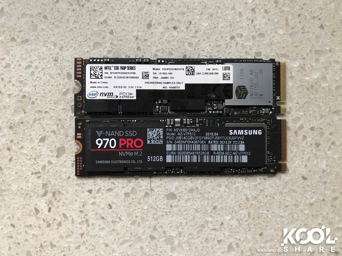 Samsung 三星 970 pro 512G M.2 nvme SSD 简单开箱评测