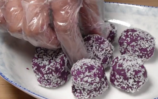 图片[7]-椰蓉紫薯糕做法步骤图 ，口感软糯香甜  十分钟就能做出来-起舞食谱网