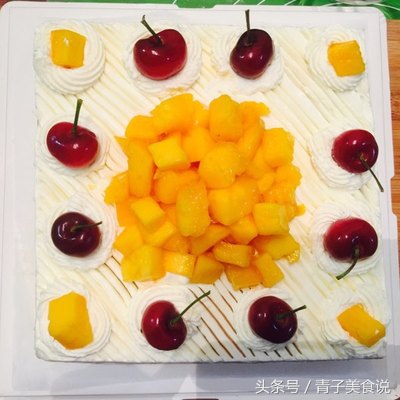 过生日就选它 方形水果夹层蛋糕做法分享