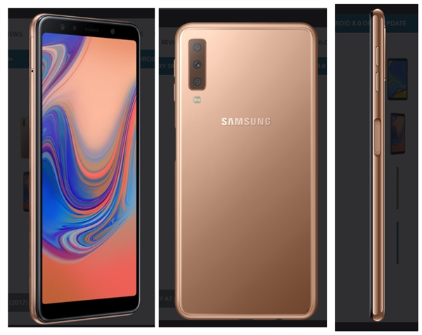 三星第一款三摄手机Galaxy A7公布：2020年秋天发售，市场价预估3K