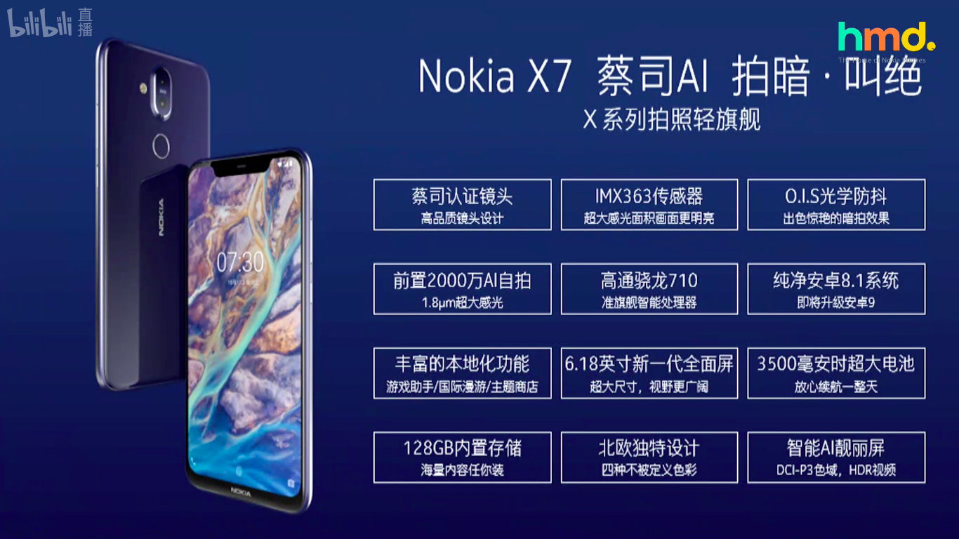 1699元起！NokiaX7来啦：骁龙710CPU AI双摄像头