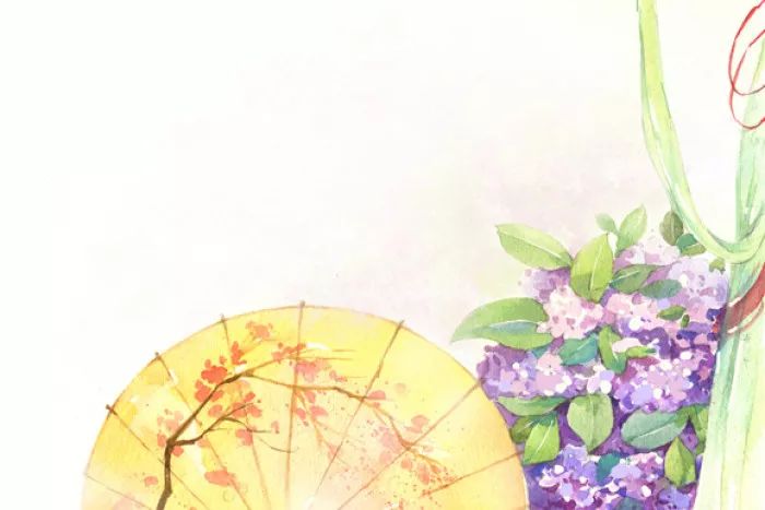 古风美物插画 | 裁为合欢扇，团团似明月