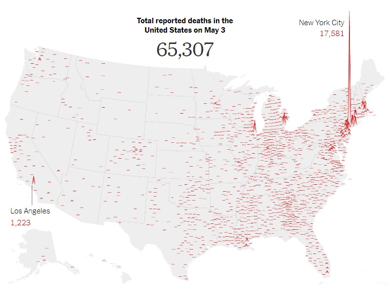 美研究人员：若提前两周“封城”，美国54000人本