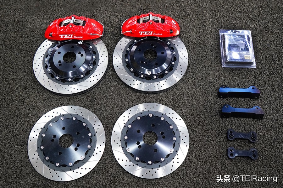 长城哈弗H2S前轮刹车改装P40NS四活塞卡钳套和后加大碟TEI Racing