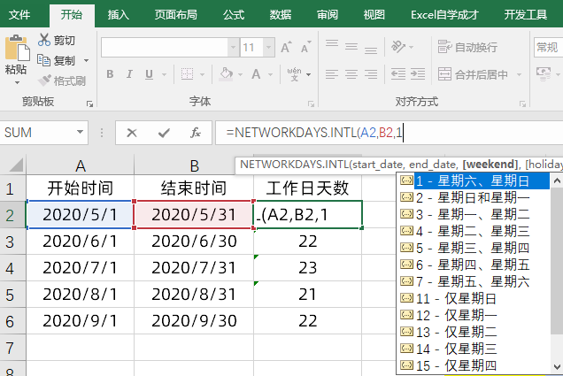 人事必学，计算一个月有多少个工作日