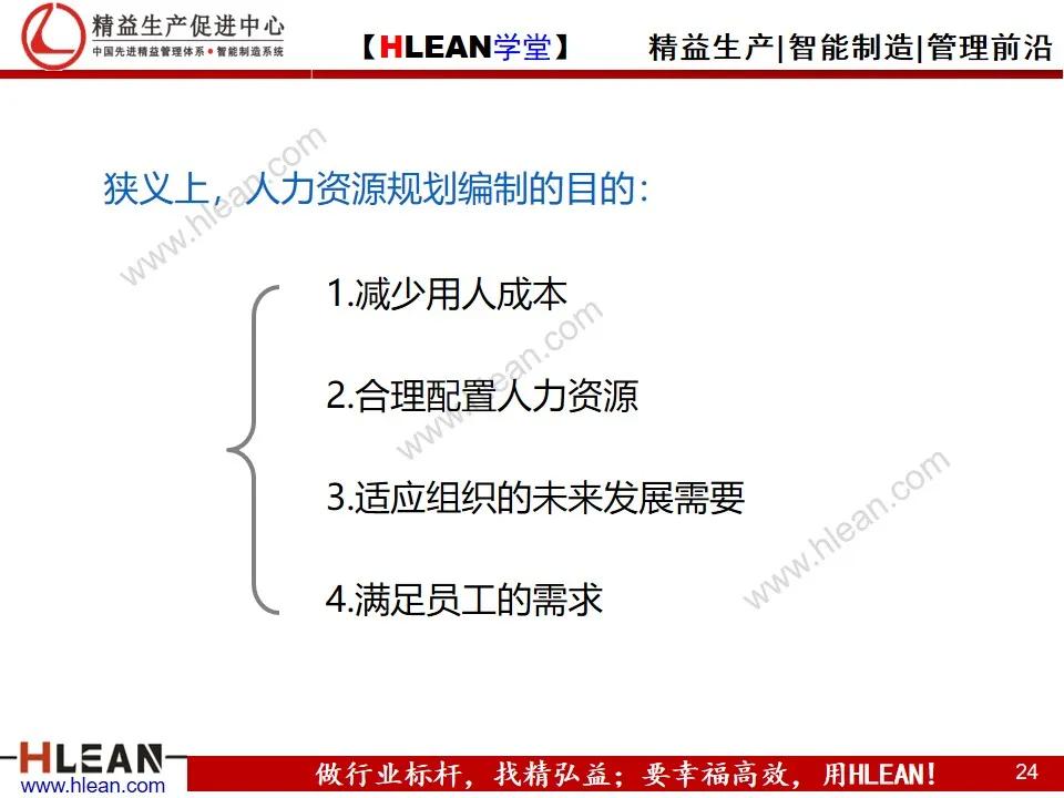 「精益学堂」人力资源规划