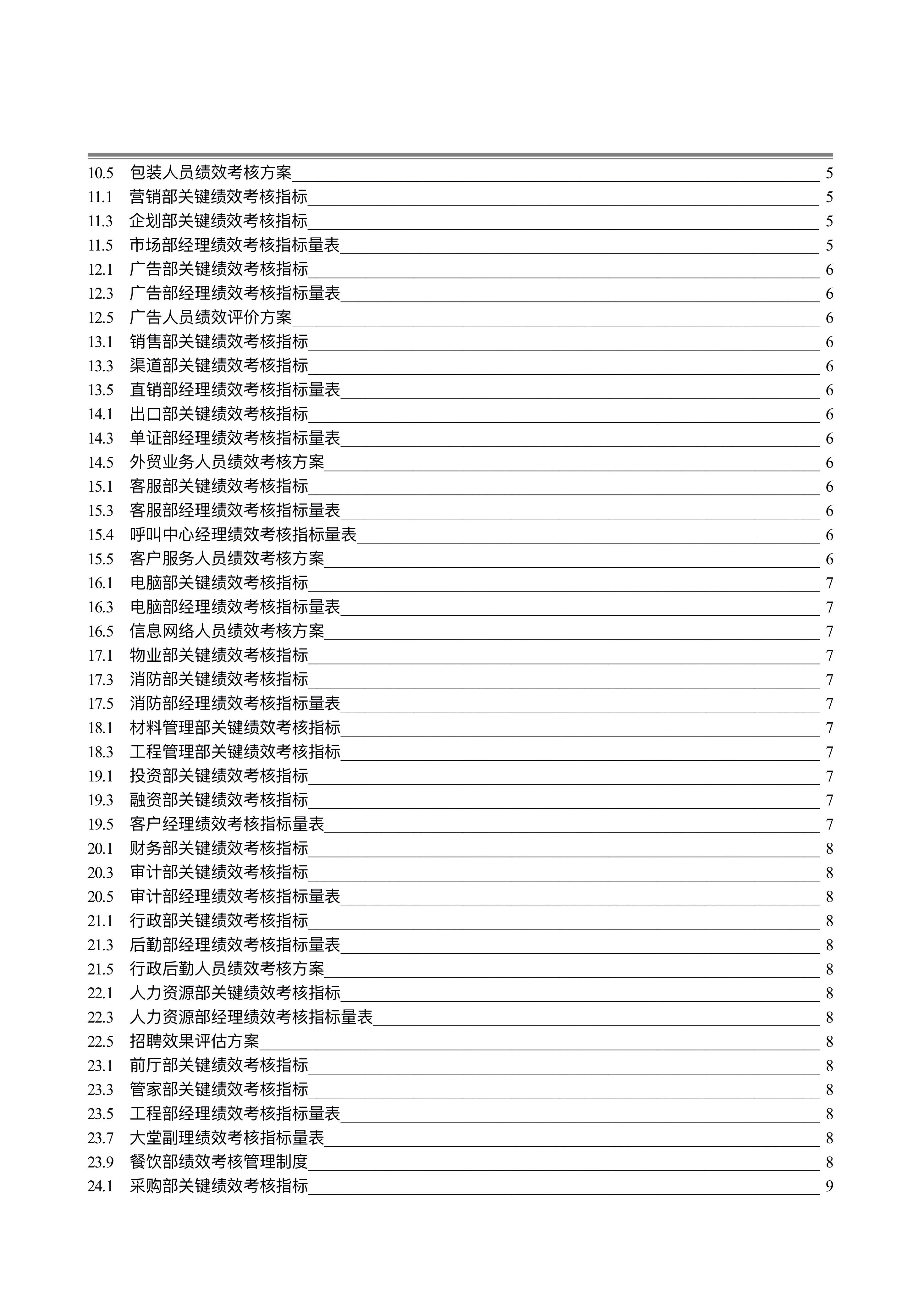 图片[2]-280页《公司绩效考核指标大全》附全套表格制度与操作方案-91智库网