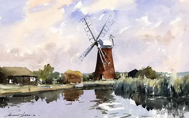 二十世纪英国最杰出的水彩画家爱德华韦森作品欣赏