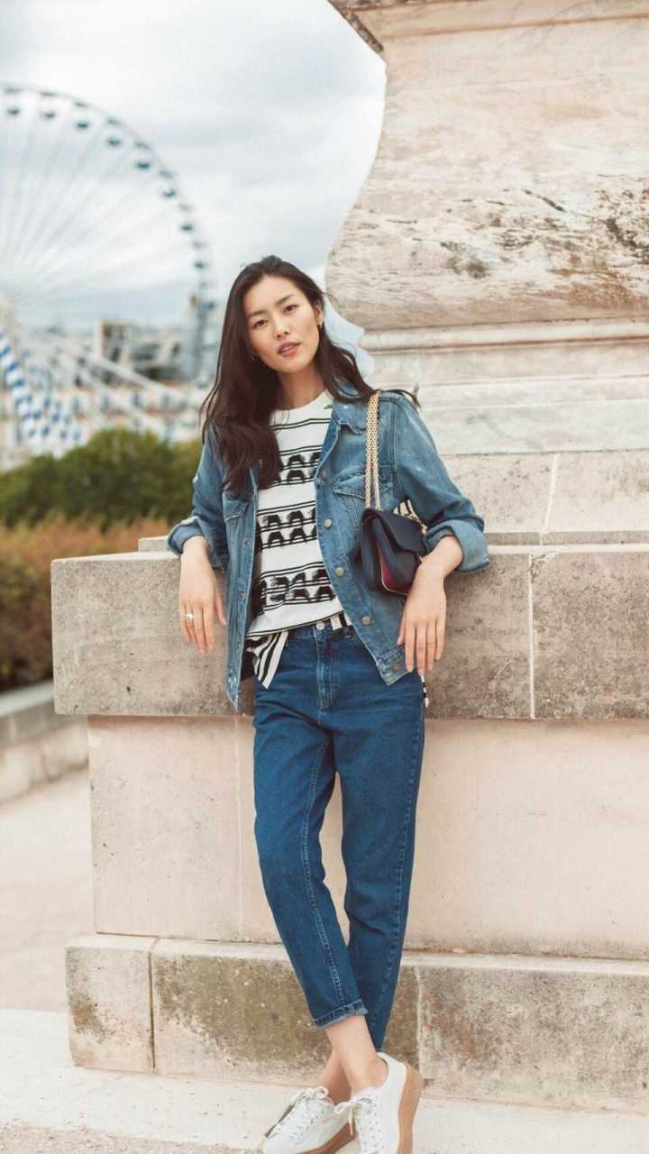 超模大表姐刘雯日常穿搭