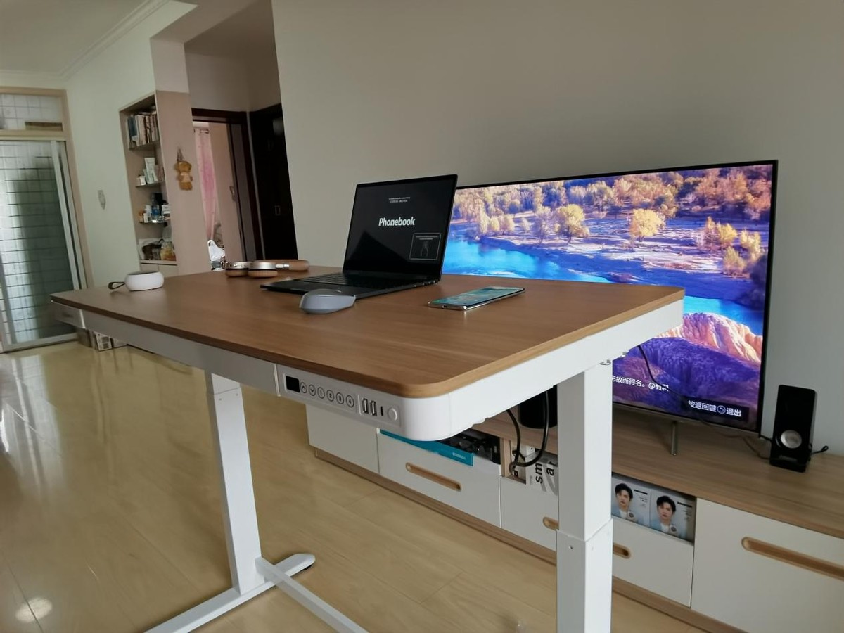 一张桌子满足全家需求，乐歌E5电动升降桌让居家办公更轻松