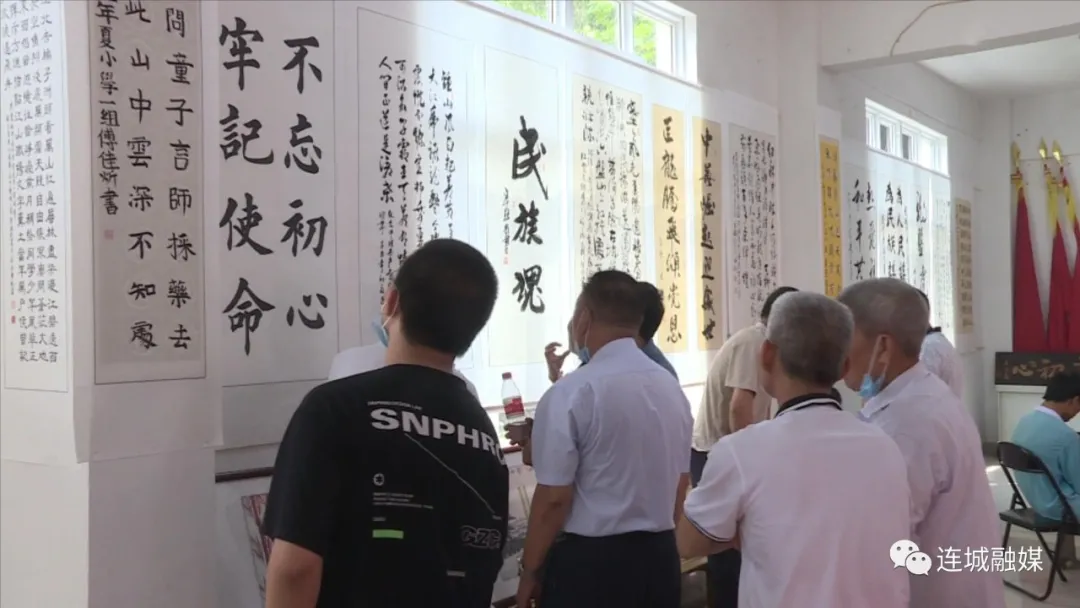 连城朋口：举办庆祝中国共产党成立100周年书画展