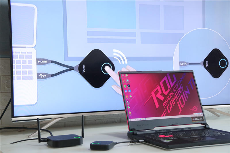 明基WDC10应答秀体验，3秒无线投屏，省去布线麻烦