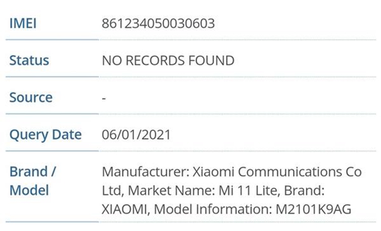 小米11 Lite认证信息曝光，性能缩水，4250mAh电池