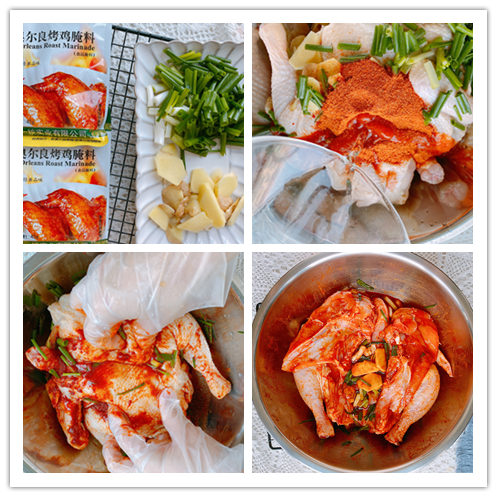 最简单的烤鸡，家里有烤箱的要试试，1个重点，皮酥肉嫩还爆汁