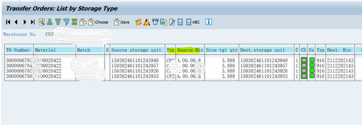 SAP WM 如何看一个交货单相关的TO是从哪些货架上拣配的？