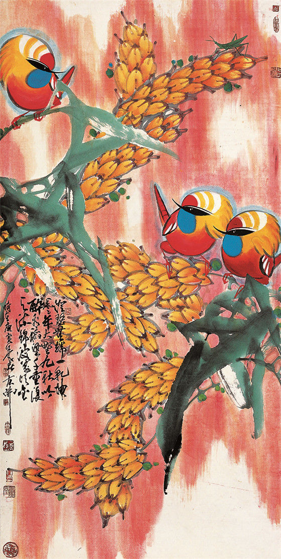 中国当代名家画集—开宗立派，独领风骚！京开现代彩墨花鸟《一》