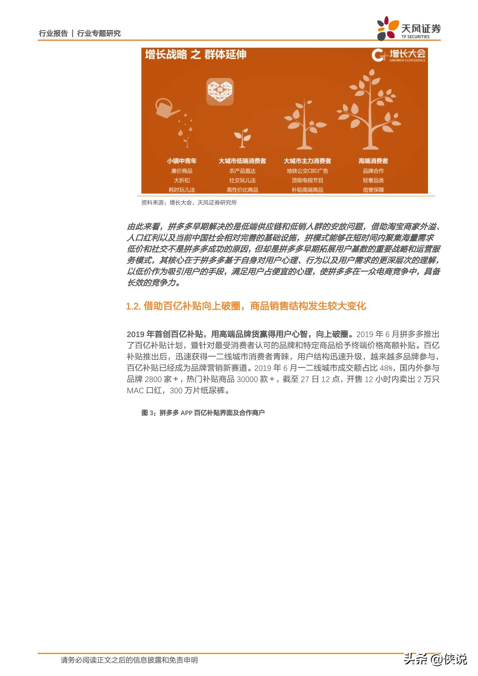 拼多多透过前世今生看发展之路上的要素、演变与去向（天风证券）