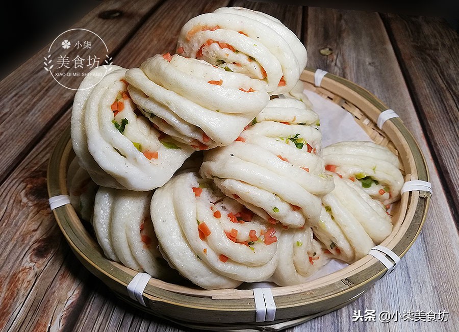 圖片[18]-懶人花卷做法 不用二次餳發 一切一壓 暄軟味美 比面包都好吃-起舞食譜網