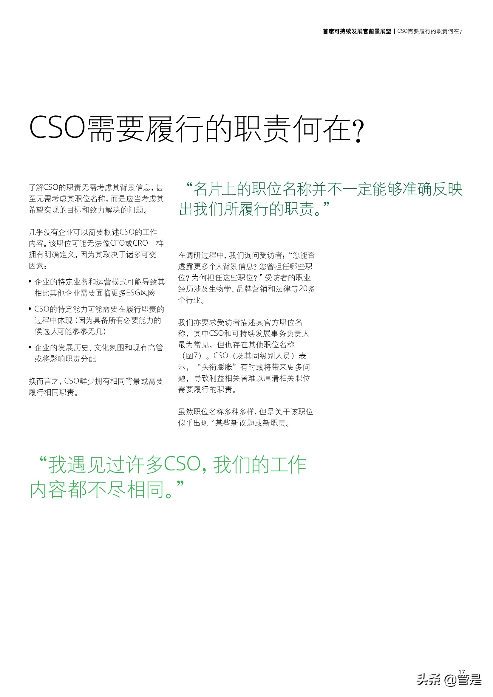 什么是首席可持续发展官：德勤首席可持续发展官前景展望- 报告精读 
