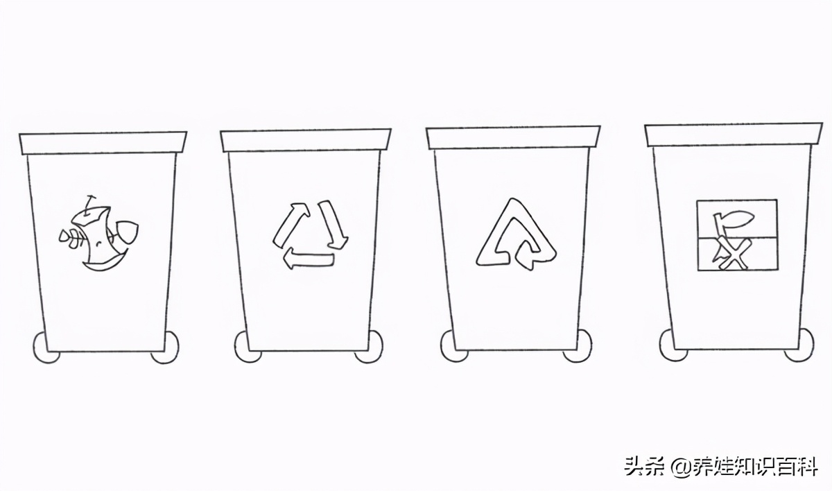 垃圾桶的画法简笔画图片