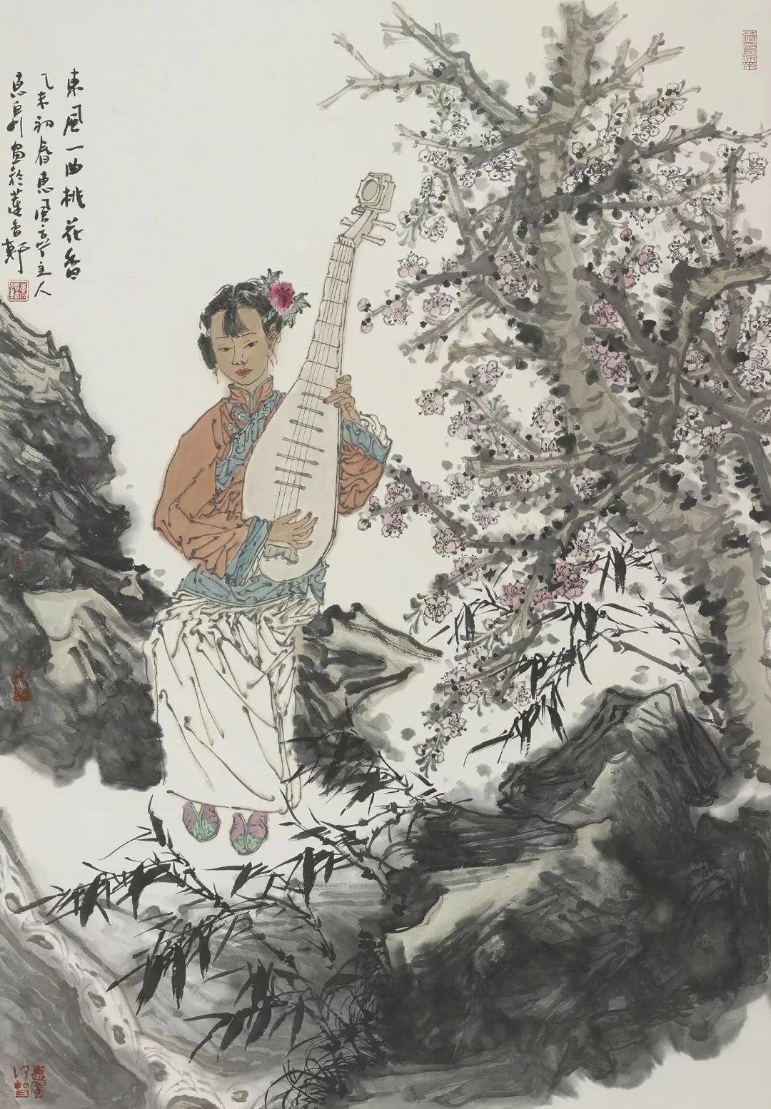 柔美多姿，仪态万方——著名画家徐惠泉以工笔重彩将东方女性的美跃然纸上