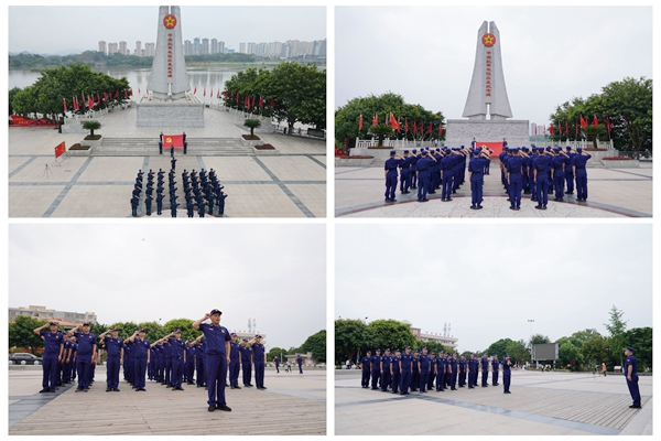 于都消防组织全体党员开展重温入党誓词及参观纪念园活动