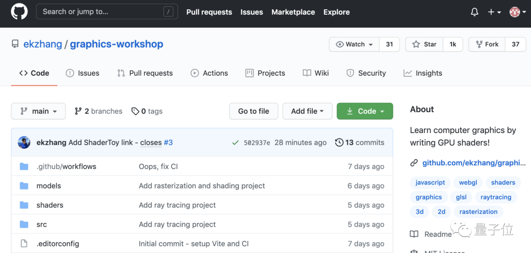 华人小哥开发“CG工坊”，帮你快速入门计算机图形学 | GitHub热榜