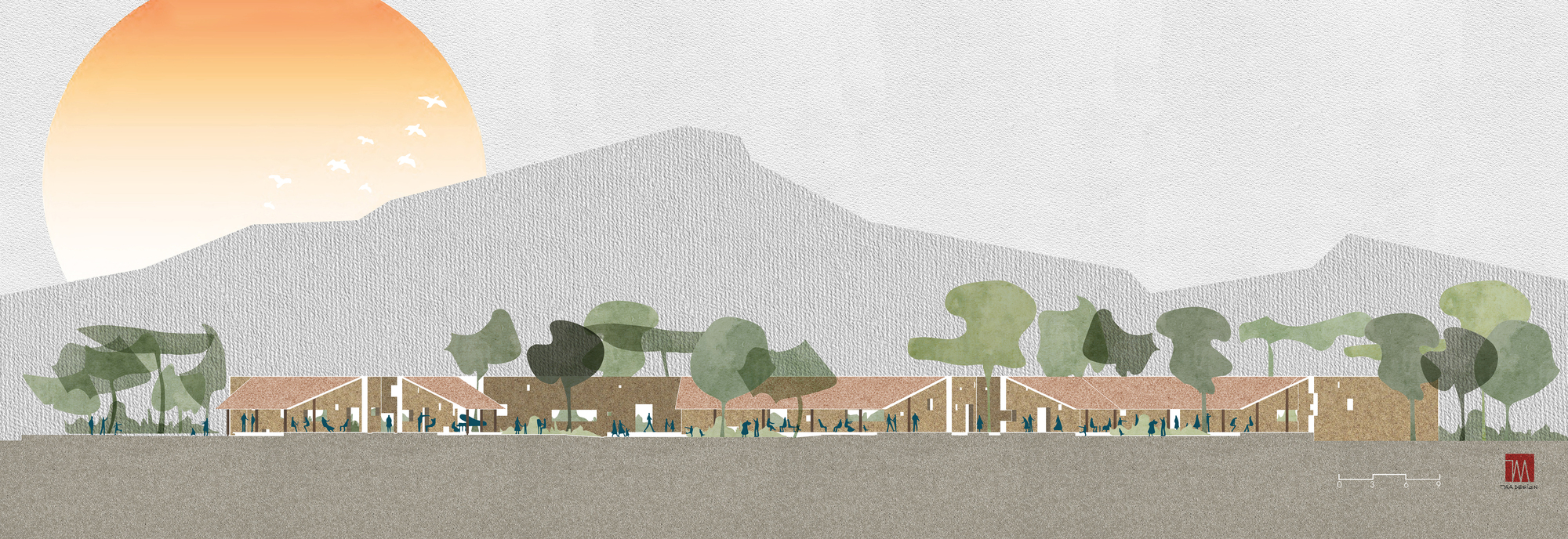 移步易景，穿廊游园，传统村落再造现代城市公园