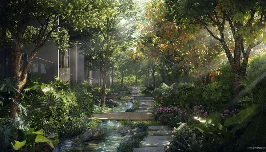 新加坡樟宜地区永久地契高档公寓丨Parc Komo 绿意庭