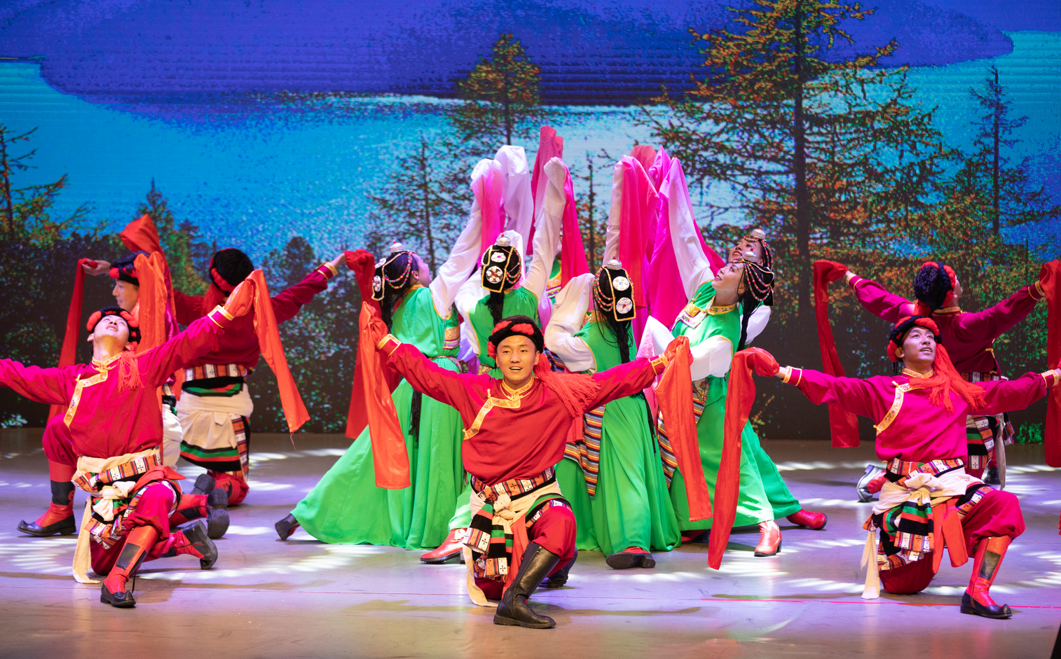 整场演出节目形式多种多样,涵盖多民族歌舞,乐器表演等类型,无论是