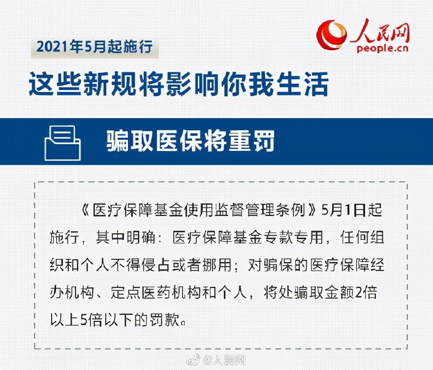 周知！5月起将实施的新规