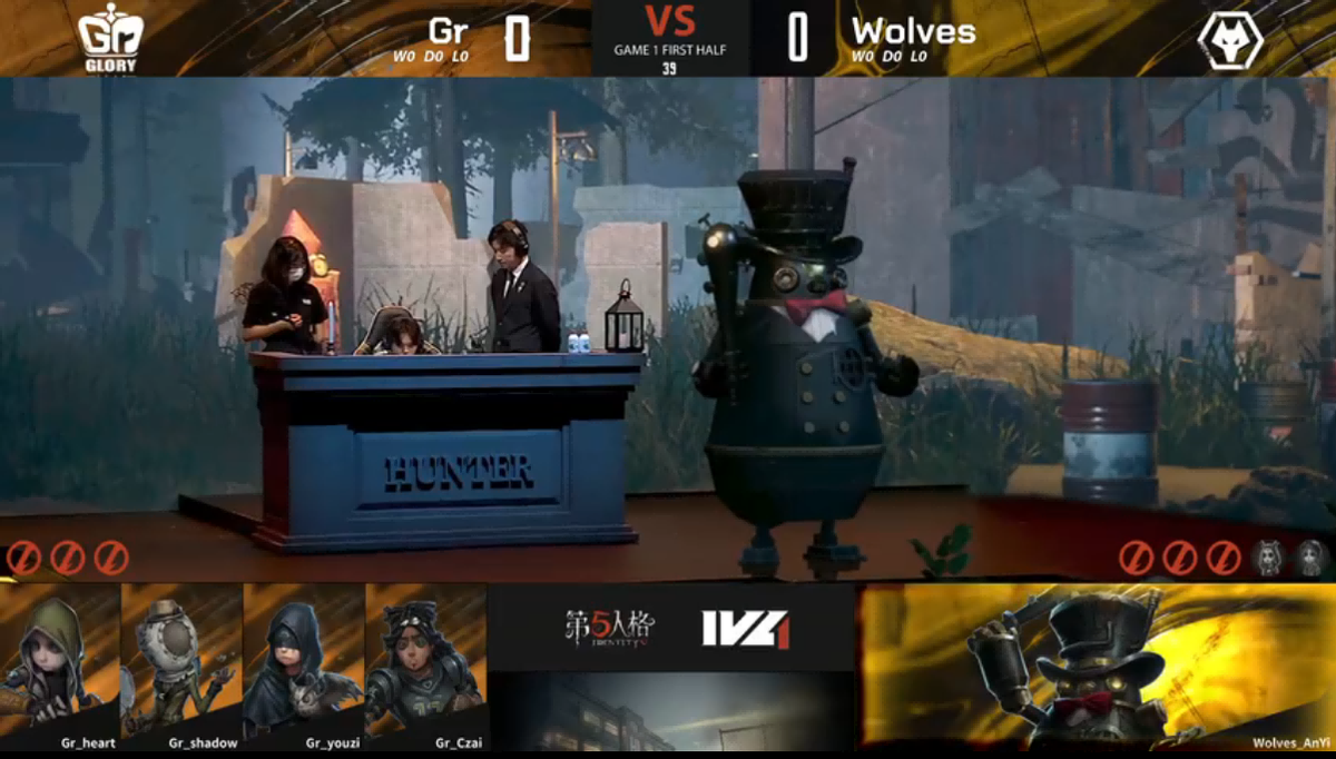 第五人格2021IVL夏季赛总决赛 Wolves vs Gr 第一局