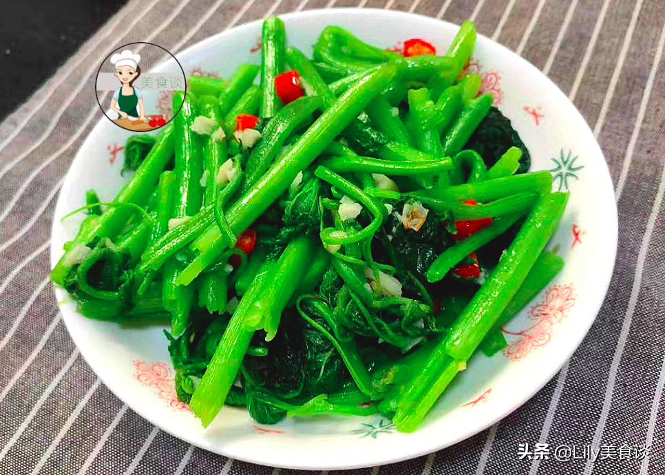 图片[9]-蒜蓉炒南瓜藤做法步骤图 营养也不贵-起舞食谱网