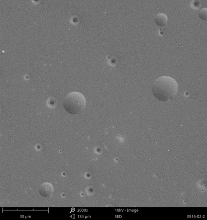 扫描电镜下的玻璃瓶