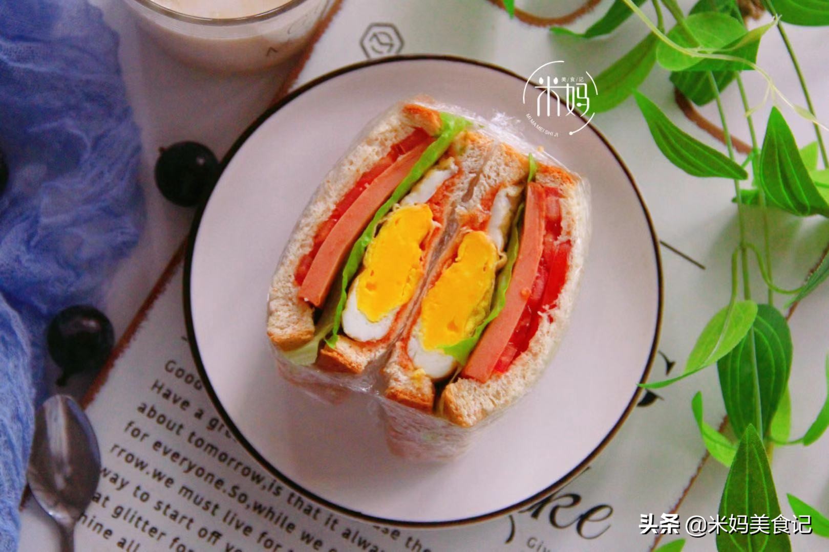 圖片[1]-自制三明治做法步驟圖 隔天就想吃營養又解饞！-起舞食譜網