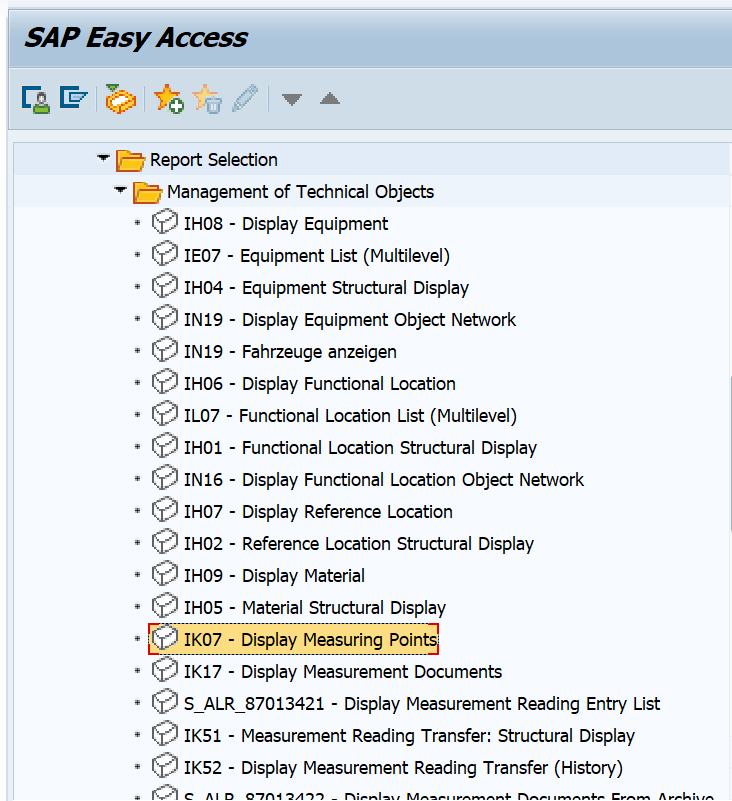 SAP PM入門系列24 - IK07 計量點報表