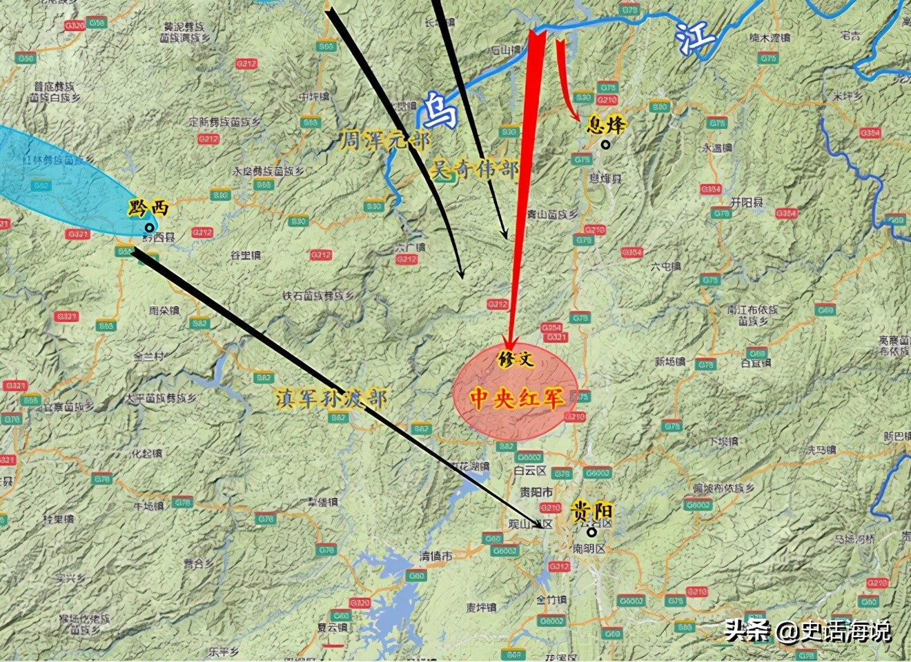 地图解析长征：四渡赤水有多伟大？令敌人为我而动，我自跳出重围