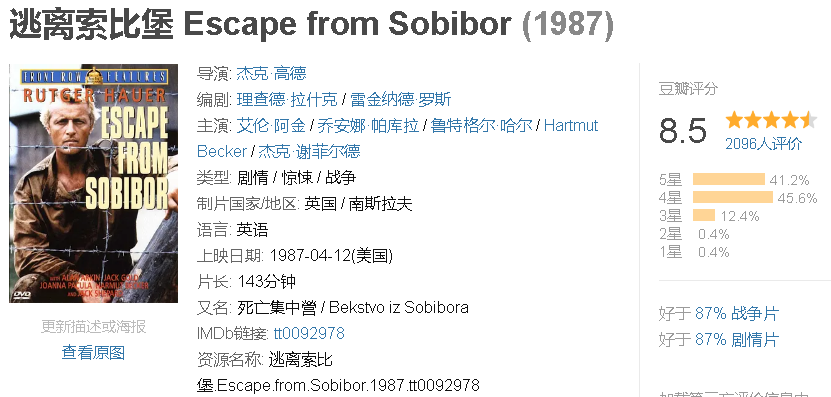 豆瓣评分最高的10部越狱电影，除了肖申克的救赎