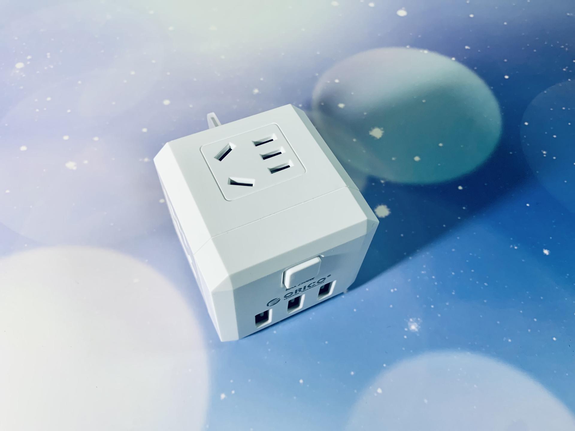 ORICO1.8m延长线插座+USB魔方插座组合，解决了我缺插座位的问题