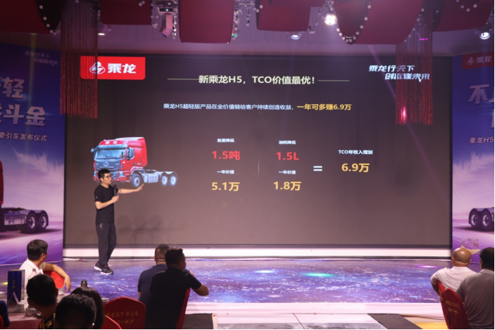 不止于輕，日進斗金 乘龍H5超輕版國六柴油牽引車榮耀上市