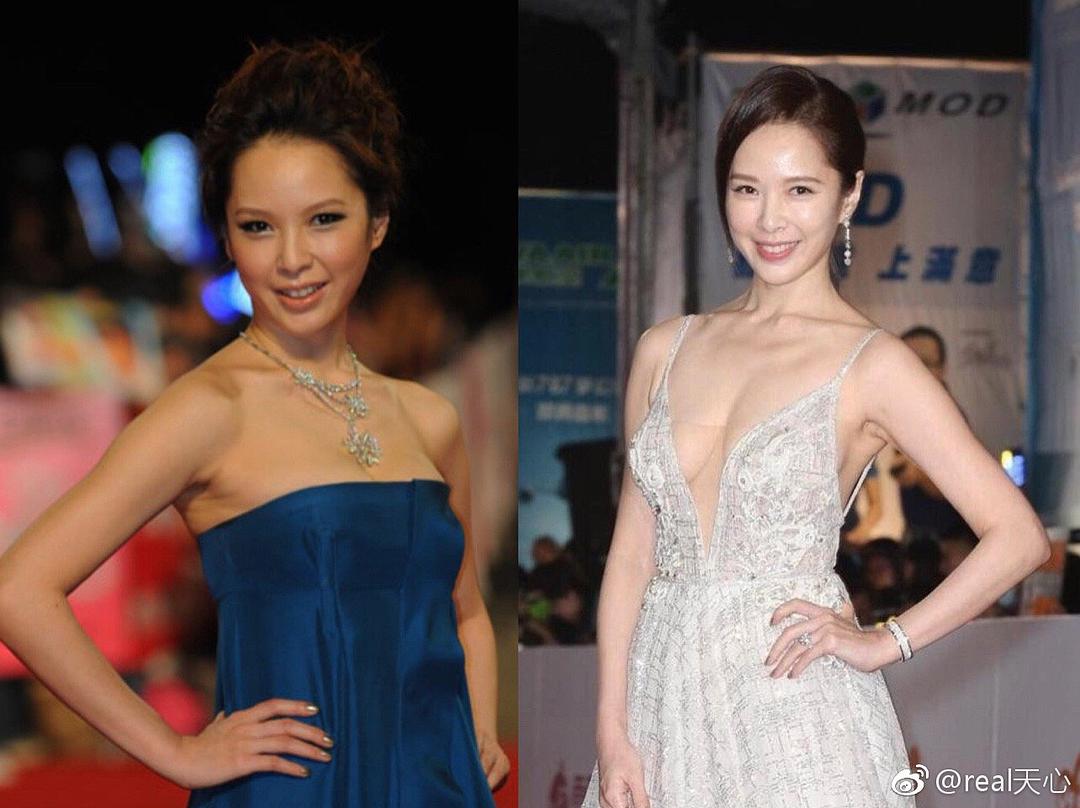 天心年轻时太美了，肩颈线好绝背还薄，和法国