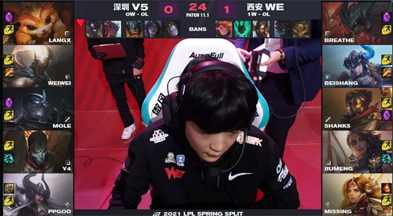 LOL: Limit of Shanks Xin Dela grabs dragon, WE 2-1 beats V5