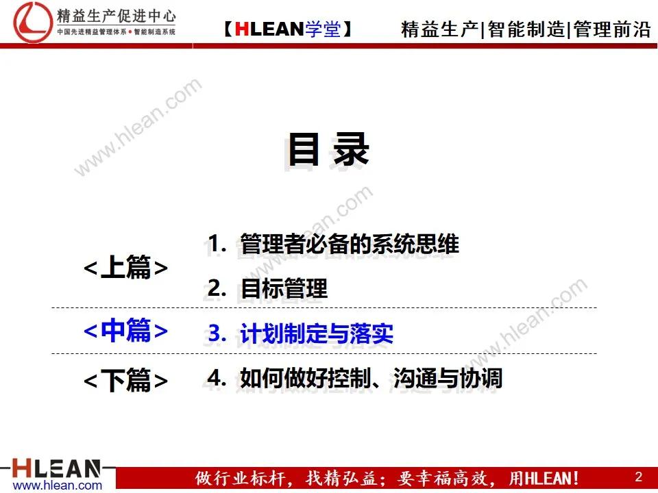 「精益学堂」目标管理与工作计划制定（中篇）