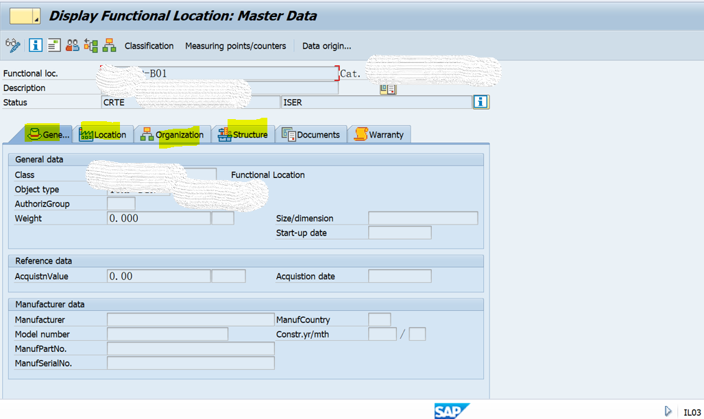 SAP PM 初級系列4 - 定義功能位置的結構標識