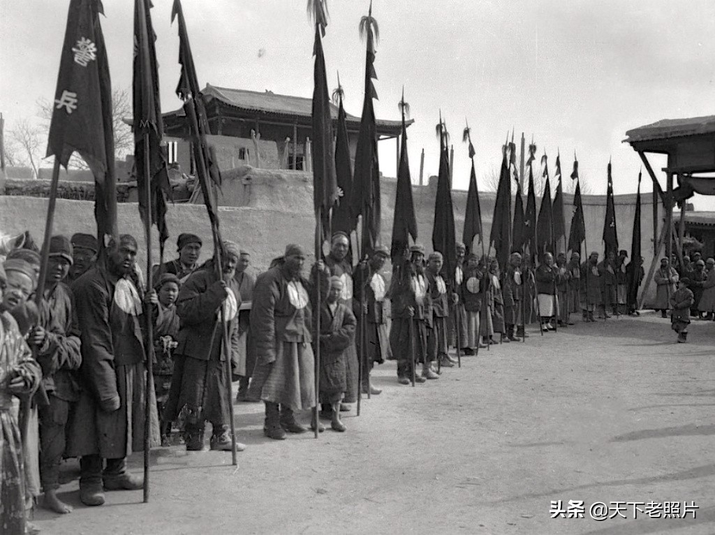 1906年 新疆阿克苏屯田戍边的军队真实生活老照片