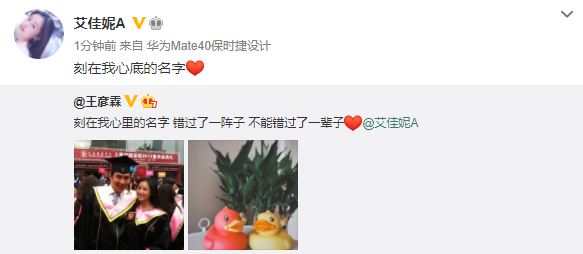 艾佳|王彦霖承认与艾佳妮恋情 并晒出两人的大学合照